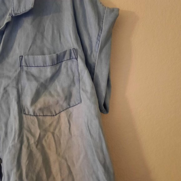 NWT Denim Tunic Length Button Up Top *BOGO* - Picture 2 of 7